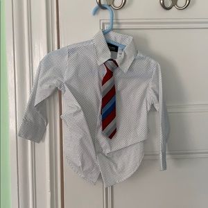 Button down shirt and tie